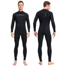 Men Full Body Dive Wetsuit Sports Skins Rash Guard UV Protection Long Sleeve One Piece Swimwear for Snorkeling Surfing Diving Swimming Kayaking Sailing Canoeing L
