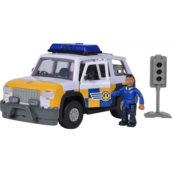 Simba 109251096 Fireman Sam Police Car, 4 x 4 with