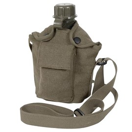 Rothco Vintage Canteen Carry, All with Shoulder Strap, OD Green