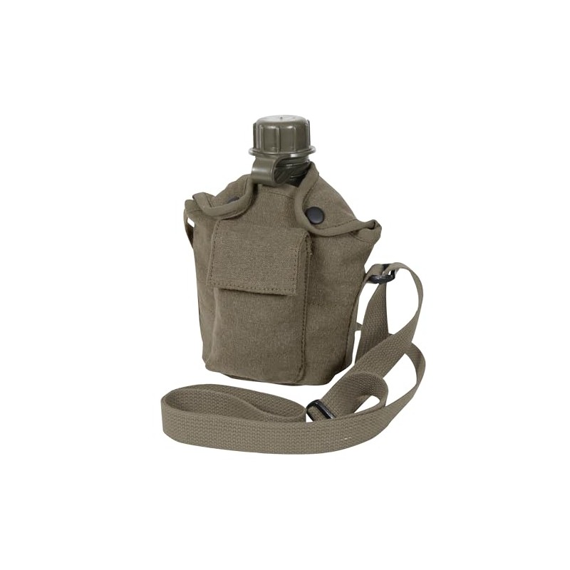 Rothco Vintage Canteen Carry, All with Shoulder Strap, OD Green