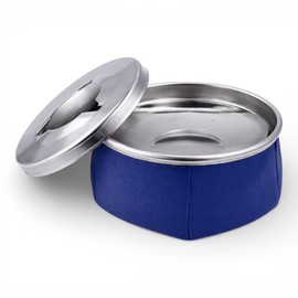 Butt Bat Stainless Windproof Faux Leather Bean Bag Sandbag Ashtray Non Stitched, Blue