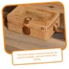 DOITOOL 2pcs Rattan Bag Seagrass Crossbody Bag Wicker Handbag Hand