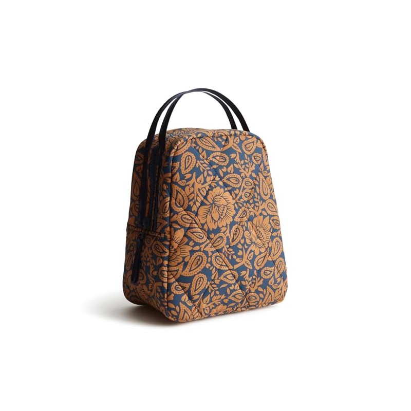 Vera Bradley Women's Featherweight Lunch Bag, Lotus Montage Roasted Pecan,
