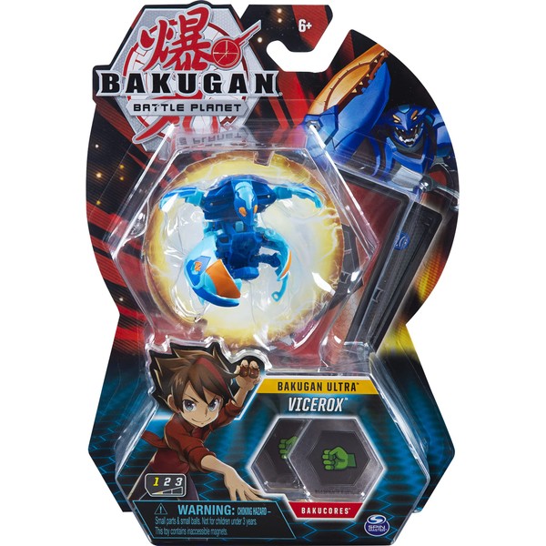 Bakugan Ultra, Aquos Vicerox, 3-inch Collectible Action Figure and Trading Card, for Ages 6 and Up