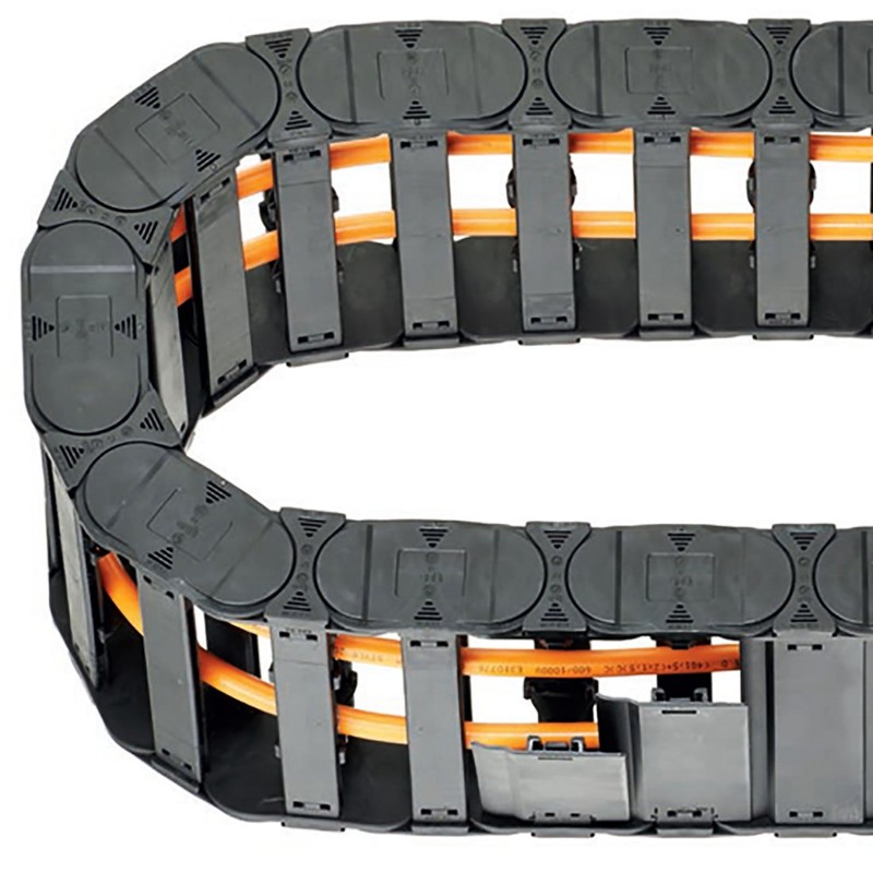 sourcing map R18 10mm x 15mm（Inner H*Inner W）Black Plastic Cable