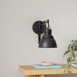 TRLIFE Wall Sconces Plug in, Remote Control Dimmable Wall Sconce and Adjustable Color Temperature 2700K-6500K Wall Lights with 6FT Plug in Cord, Swing Arm Wall Mounted Light(2 Pack, 2 Bulbs)