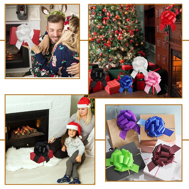 16 Pcs Pull Bows for Gift Wrapping,6 Inch Gift Bows