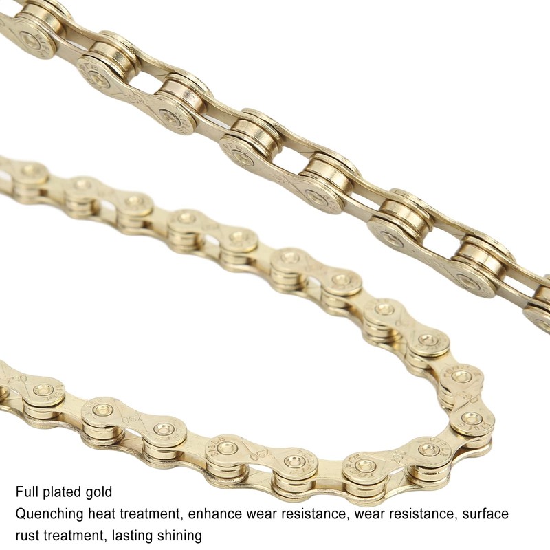 9 Speed Bicycle Chain, Double Bridge Design Mountain Bicycle Chain,