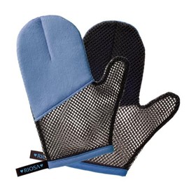 Riossa Skin Polishing Mittens (Skin Cleaning Sponge) Set of 2 (Iris Blue)