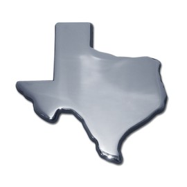 Texas Shape Chrome Auto Emblem