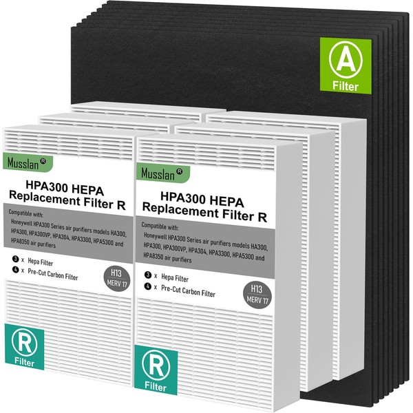 6 Pack HPA300 HEPA Filter Replacement R with 8 Pack