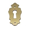 Ornate Brass Keyhole Escutcheon Cover Plate for Long Case Clocks,