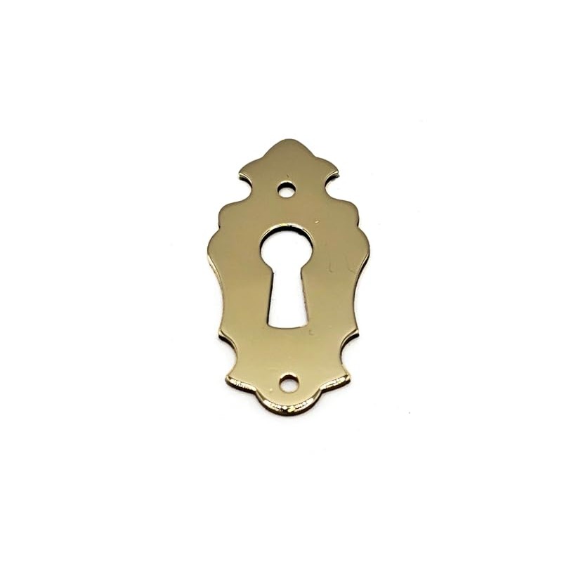 Ornate Brass Keyhole Escutcheon Cover Plate for Long Case Clocks,