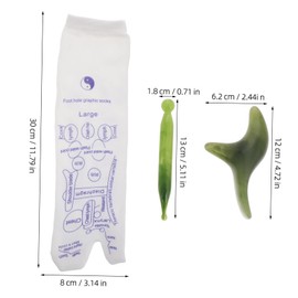 Outanaya 1 Set Reflexology Socks with Acupressure Tools for Foot Massage Foot Reflexology Chart Trigger Point Massage for Home Office Travel Relaxation and Muscle