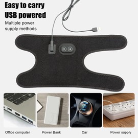 Heated Elbow Brace, ANGGREK Heated Elbow Brace Adjustable Hot Compress Vibration Massage Elbow Wrap Pad Elbow Support Wrap for Joint