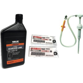 YAMAHA Yamalube OEM Outboard Gear Lube Kit w/Pump, ACC-GEARL-UB-QT Lower Unit Oil, 90430-08003-00 Gaskets 2 Stroke 4 Stroke F15 F20 F25 F40 F50 F60 F70 F75 F90 F115 F150 F175 F200 F225 F250 150 175