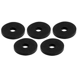 Herco Black Silicone High-Temperature Industrial Grade Rubber Washers - 3/8" ID x 7/8" OD x 1/8" Thk - Pack of 4