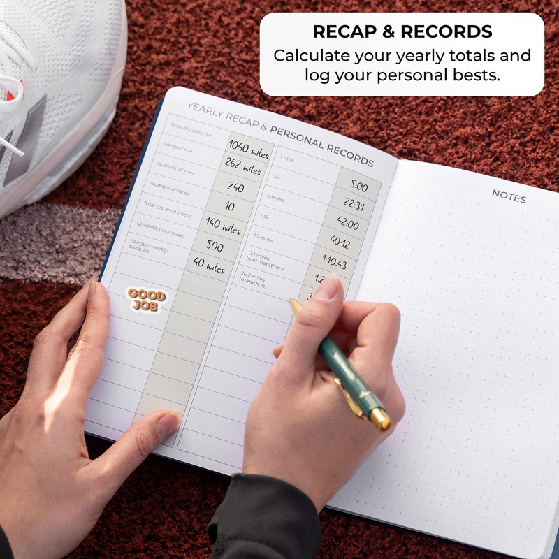 Clever Fox Running Log Book – Complete Run Training Tracker