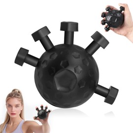 Finger Grip Strengthener, Hand Muscle Trainer, Finger Grip Strengthener for Muscle Building, Grip Strength Trainer - Hand Finger Track (Black)