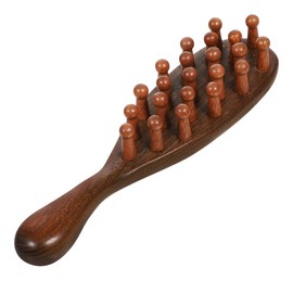 Homoyoyo Loc Comb: Handle Massage Comb Convenient Wide Tooth,Sisterlocks,Dreadlocks Brush,Hair Brush Wide Tooth Design for Gentle Hair Care and Improved Blood Circulation Sandalwood Light Brown