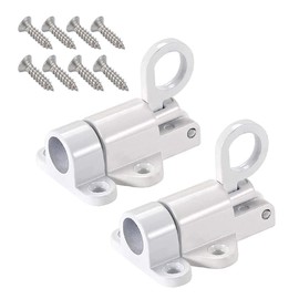 Pack of 2 door bolts, latch lock, automatic locking lock bolt, spring bounce door screw with screws, suitable for cabinet doors, windows, wooden doors