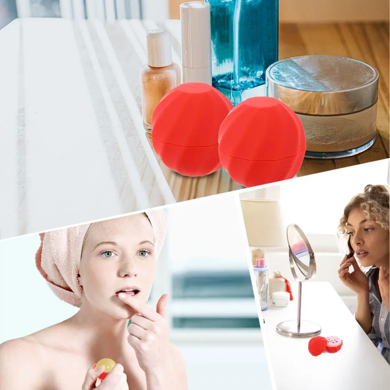 B Kit De Brillo Labial, Estuche Esférico Para Pintalabios,