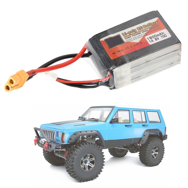 14.8V 1800mAh 4S 75C Lipo Battery Pack with XT60 Plug