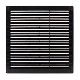 VONLIS® Ventilation Grille Exhaust Grille Slat Grille Plastic Square 250 x 250 mm Anthracite / Graphite
