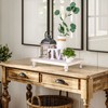 Hanobe Wooden Riser Decorative Tray: Farmhouse Wood Pedestal Display Stand