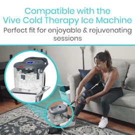 Vive Cold Therapy Machine Replacement Pad - Flexible Ergonomic Reusable Padding for Ice Cold Therapy - Universal Shoulder, Ankle, Hip and Knee Adjustable Device Accessory for Swelling (Pads Only)