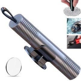 Safehammer - 2024 Upgraded Safe Hammer Glass Breaker Under Water, Car Hammer Seatbelt Cutter Window Breaker Emergency Escape Tool, Safehammer Glass Breaker for New Cars - Color: Sliver