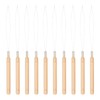 QFGasre 10 Pcs Hair Extension Loops Needle Threader Wire Pulling