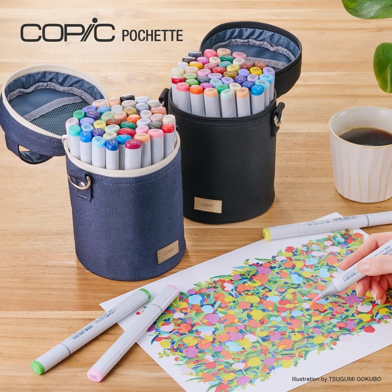 Too Copic Pochette Pencil Case Wallet Black Illustration Marker Marker