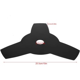 TOPINCN Desbrozadora de Acero de 3 Dientes de 2,0mm, Cuchillas de Cortacésped, Cuchilla de Repuesto para Cortadora de Césped, Recortadora de Césped