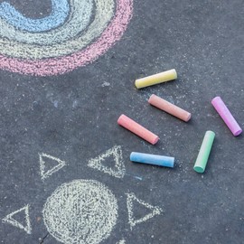 BAZIC Jumbo Sidewalk Chalks 6 Colors, for Outdoor Coloring Drawing Art , Gift for Kids Teacher, 24-Pack