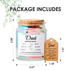 Dad Gifts for Fathers Day, Father’s Day Gifts for Dad Grandpa Husband, Dad Birthday Gift from Daughter Son, Christmas Gift for Men Dad Grandpa, Read Me When Bible Verse Jar