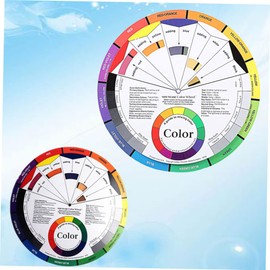 FOMIYES Makeup Wheel 2 Pcs Nail Art Rotation Wheel Mixed Chart for Women's Makeup