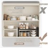 3 Pack Expandable Cabinet Shelf Organizer Kitchen Shelf Riser Stackable