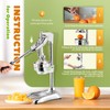 Luzrise Manual Juicer Hand Press Professional Citrus Juicer Countertop Metal