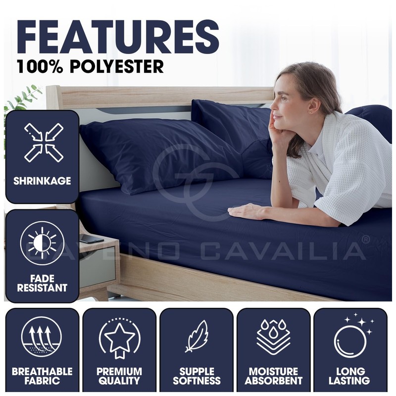 Easy Care Microfiber Plain Dyed Single Fitted Sheet, Super Soft