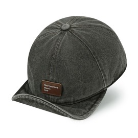 CLAPE Cotton Short Brim Hat for Men Women, UV Protection Foldable Shapeable Retro Soft Brim Baseball Cap Outdoor Camp Hat