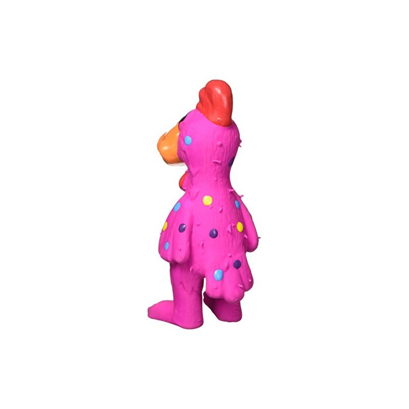 Multipet's Mini Globken Latex Plush Filled Polka Dot Chicken Dog