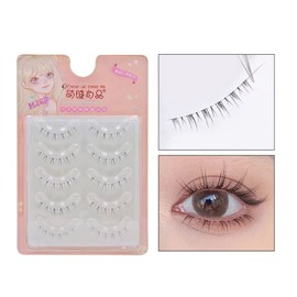 Lower Eyelashes, Natural 5 Pairs of Eyelashes, Popular, Clear Axis, Dense Big Eyes, Soft Core, Ultra Lightweight, Soft, Handmade, Actress Eyelashes, Cosplay Makeup False Eyelashes (X-22 Lower