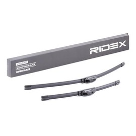 RIDEX Windscreen Wiper Set with Spoiler Front Wiper Blade Design: Flat Bar Wiper Blade, Frameless, Length 1: 600 mm, Length 2: 400 mm, 298W0201