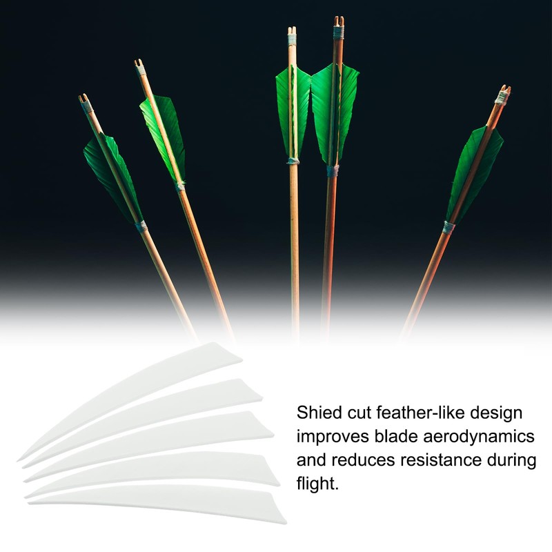 PATIKIL Arrows Vanes 50 Pack 5 Inch Arrow Turkey Feather