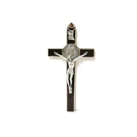 8" Brown Enamel St. Benedict Crucifix - Boxed (SFI CX202BR)