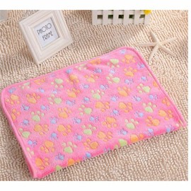 Unbranded Soft Fluffy Pet Blanket Flannel Fleece 104*76cm Dog Cat Puppy Pink Warm Bed Mat