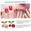 LALAFINA 3sets Cherry Shape Nail Charms Glitter Nail Art Decorations
