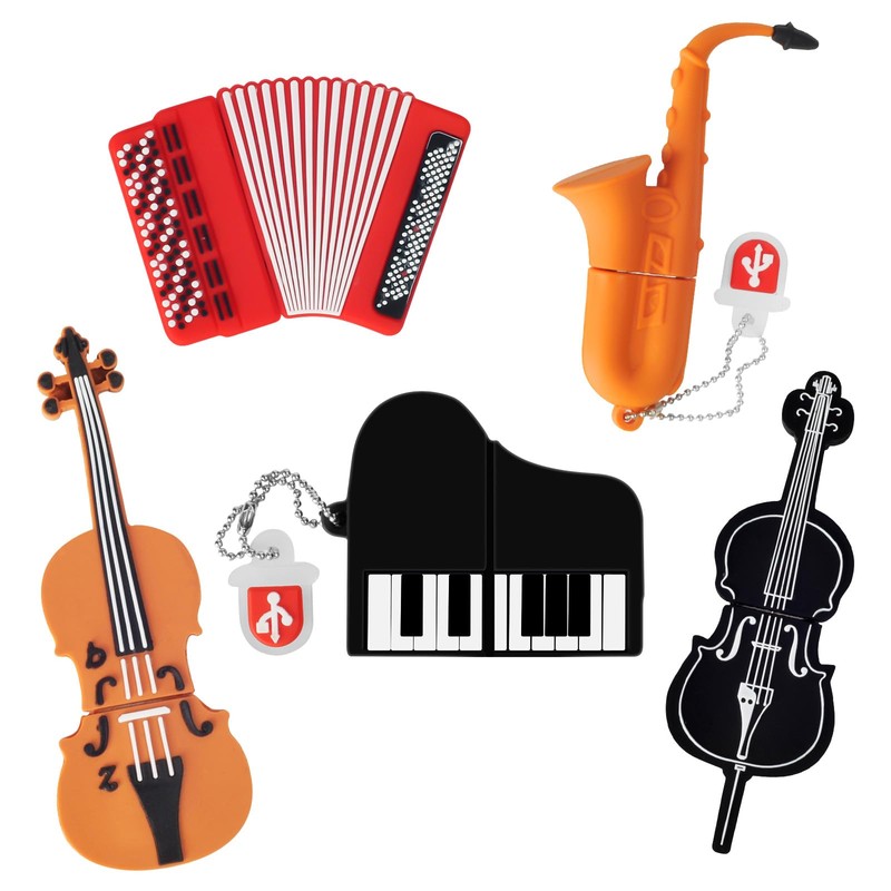 BorlterClamp 32 GB USB Flash Drive with Cute Musical Instrument
