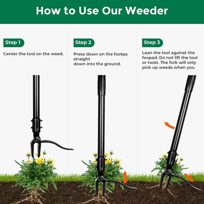 Stand Up Weeder Puller Tool with Long Handle - Heavy